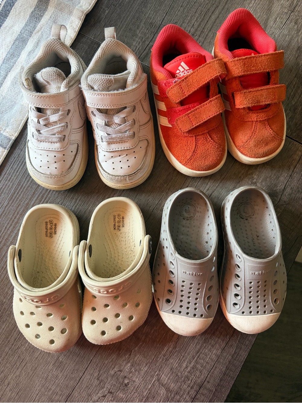 Toddler Shoe Bundle Nike Adidas Crocs Native